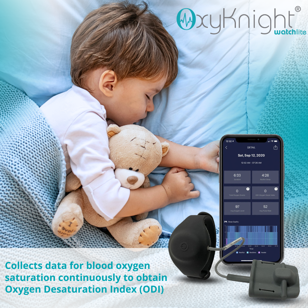 OxyKnight® Watch Lite | Pediatric | Smart Sleep Oximeter