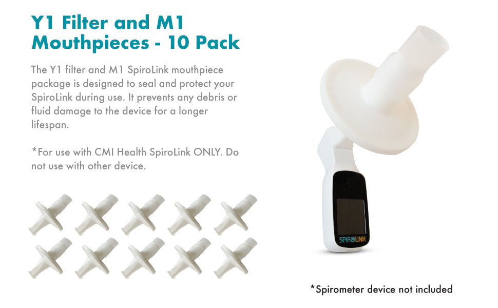 Y1 Filter and M1 Mouthpiece | SpiroLink® Spirometer