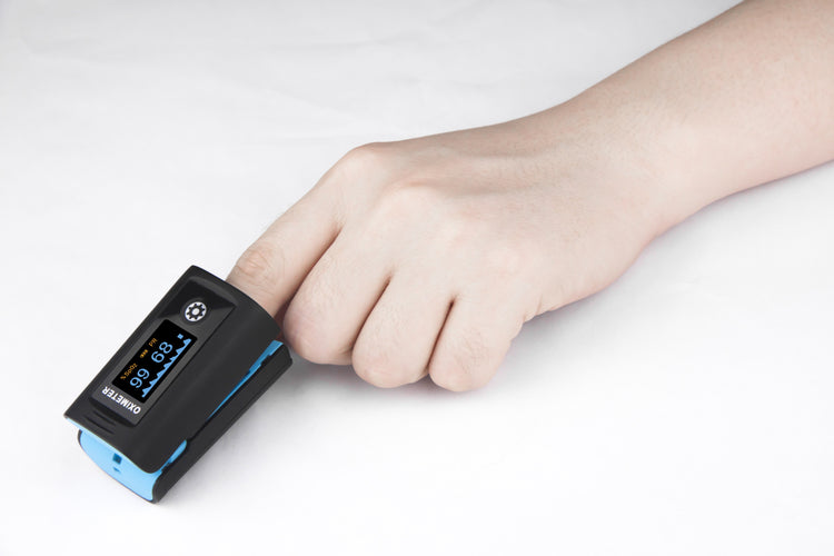 CMI Health Fingertip Pulse Oximeter in Use